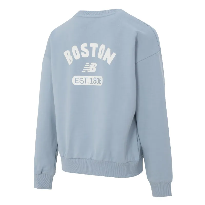 New Balance Sweatshirts Women's Light Blue Crew Neck Moderate Regular