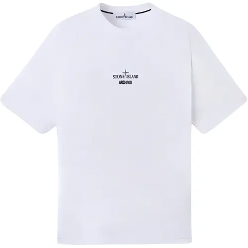 STONE ISLAND Logo Printed Crewneck T Shirt
