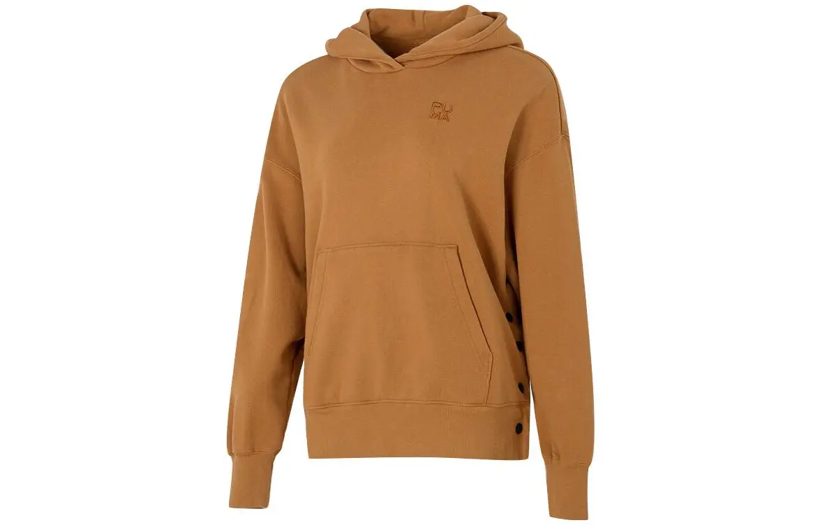 PUMA INFUSE Sweatshirts Women's Brown Hooded Moderate Regular
