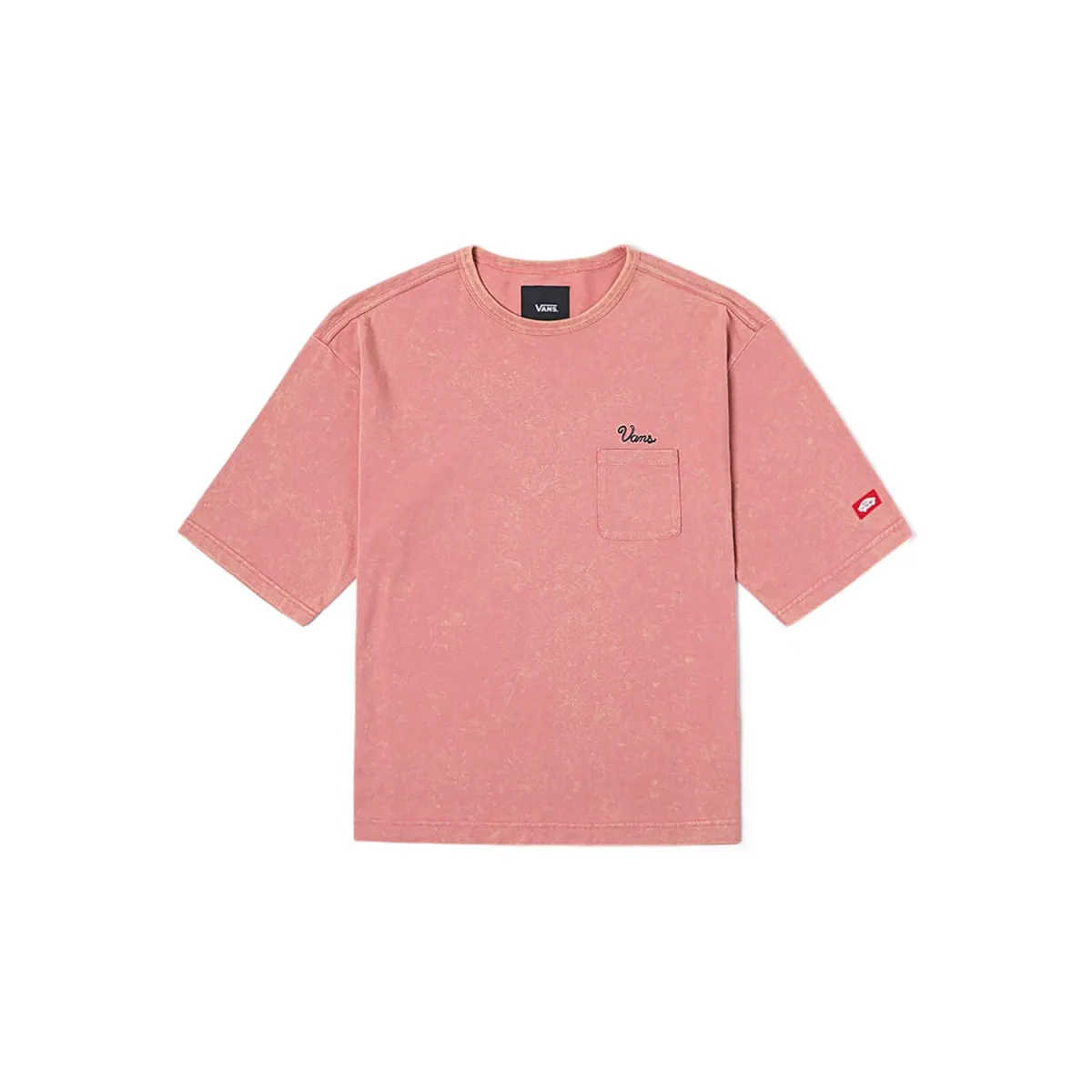 Vans T-Shirts Unisex Gray Pink Crew Neck Moderate Straight Fit