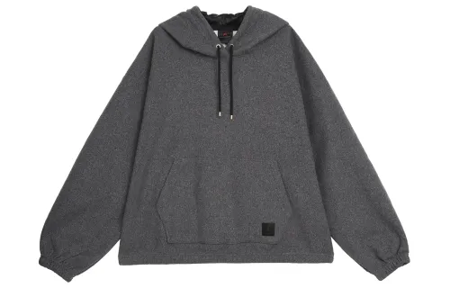 Jordan Flight Solid Color Hooded Fleece Lined Casual Long Sleeved Sweatshirt Women's Black