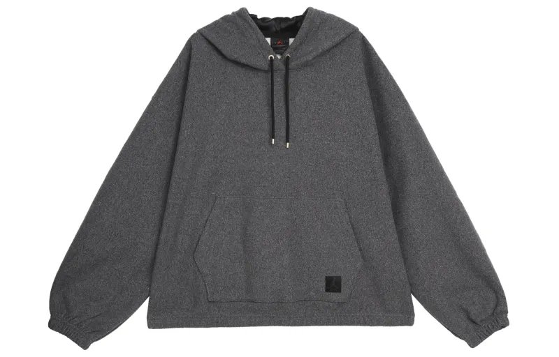 Jordan Flight Solid Color Hooded Fleece Lined Casual Long Sleeved Sweatshirt Women's Black