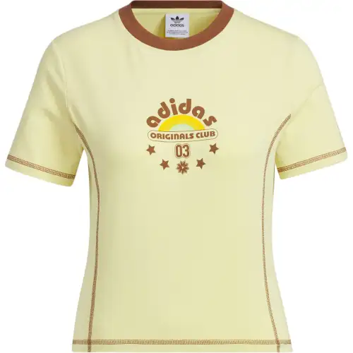 Adidas Originals RETRO Regular T Shirt Women's Powder Yellow