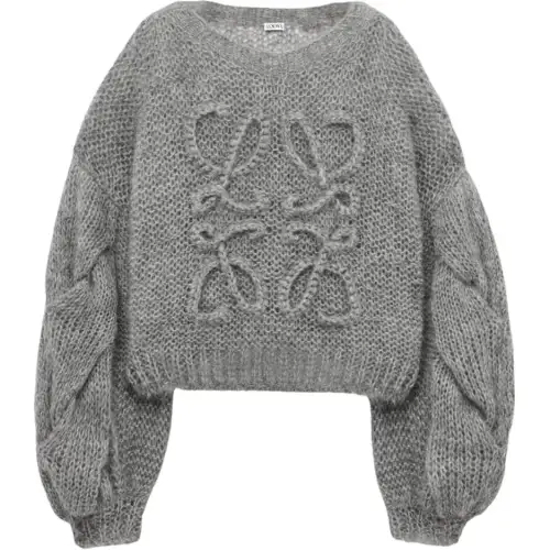 LOEWE Anagram Logo Embroidered Crewneck Oversized Sweater