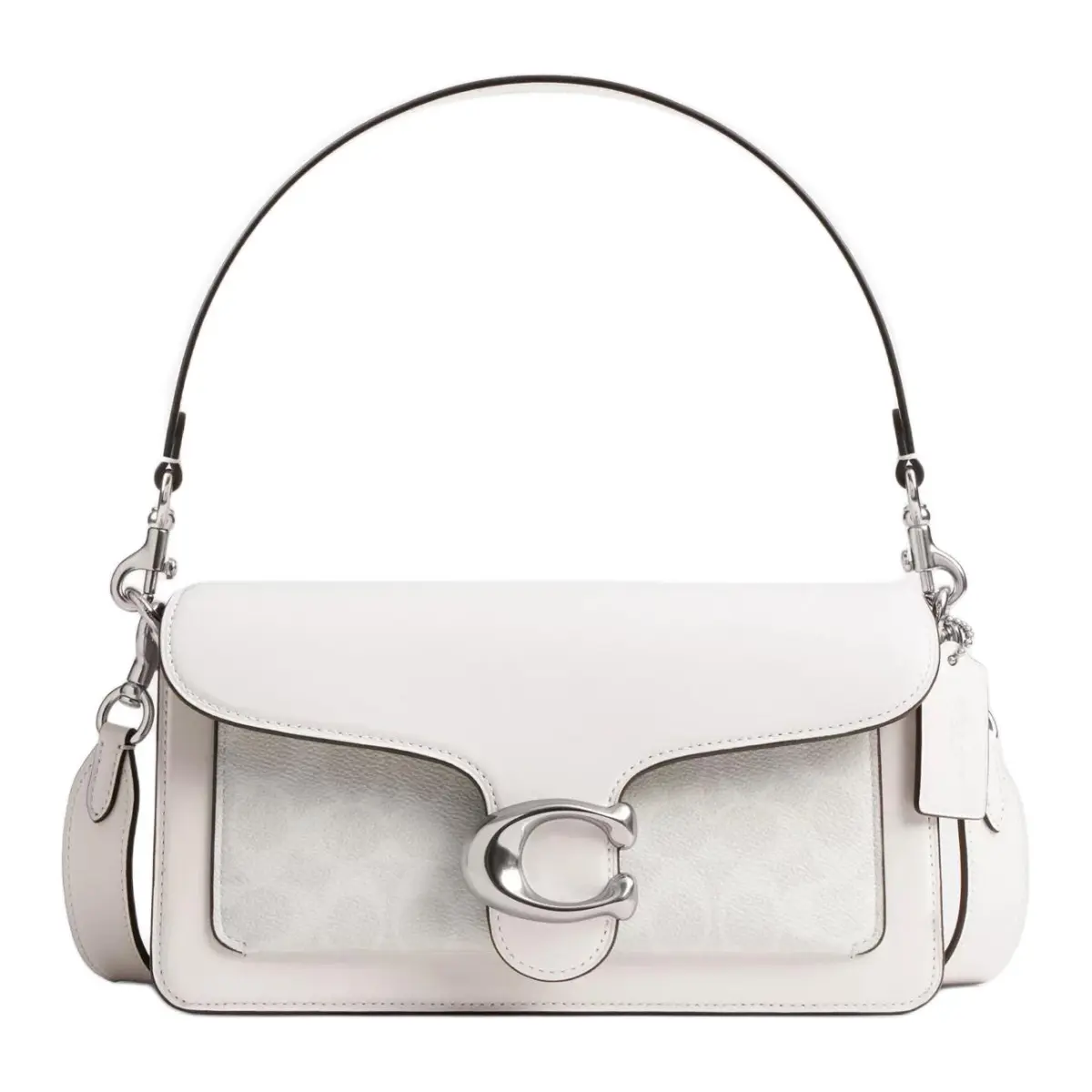 COACH Tabby Calfskin One Shoulder Handbag Medium Women's Ivory