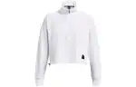 Under Armour Ottoman Sweatshirts Women's White Stand Collar Thickened Regular