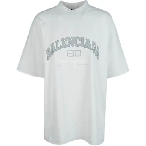 Balenciaga Bb Logo Printed Used Effect T Shirt
