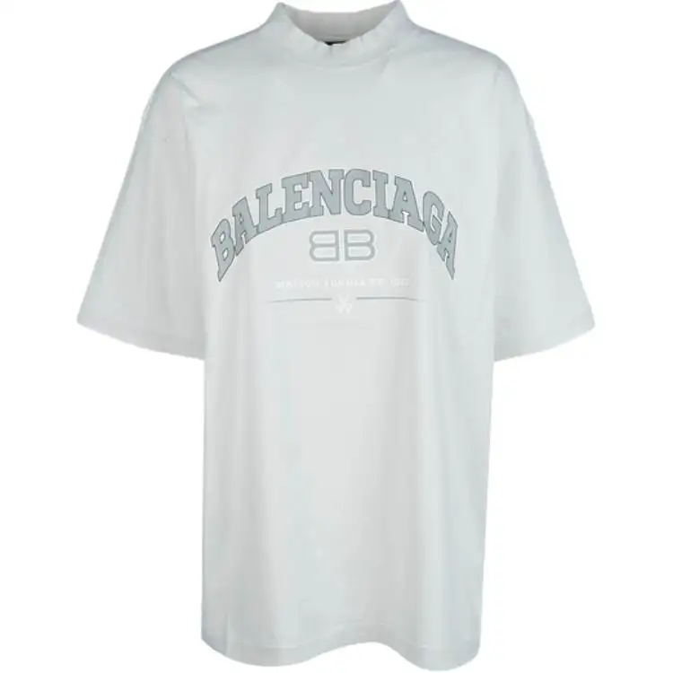 Balenciaga Bb Logo Printed Used Effect T Shirt