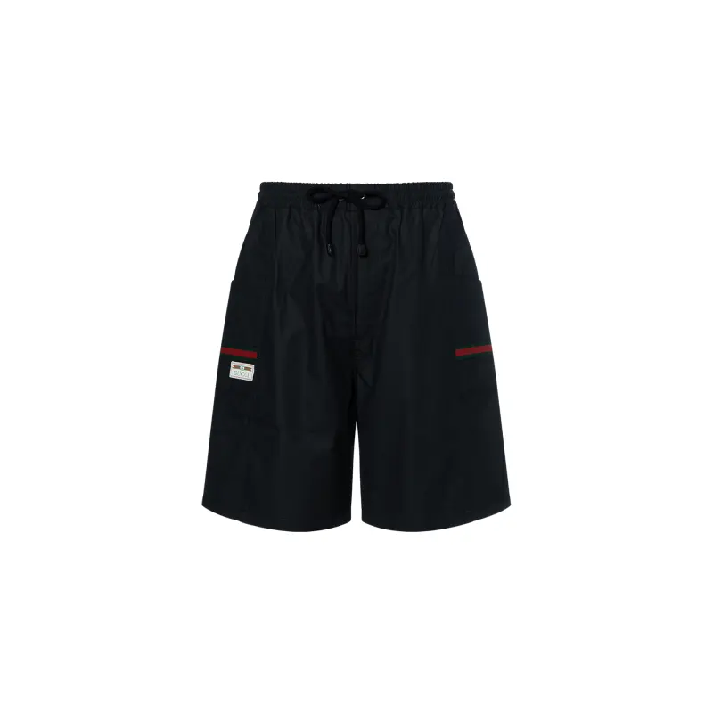 【Previous Season】Web-embellished knee-length shorts