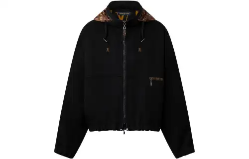 LOUIS VUITTON Monogram Accent Double Face Parka