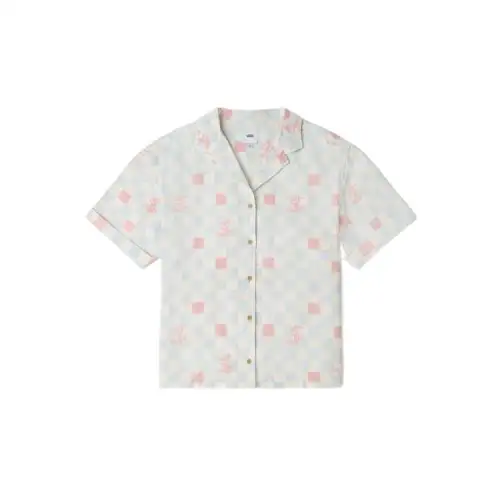 Vans Shirt Women's Pink Blue Multicolor