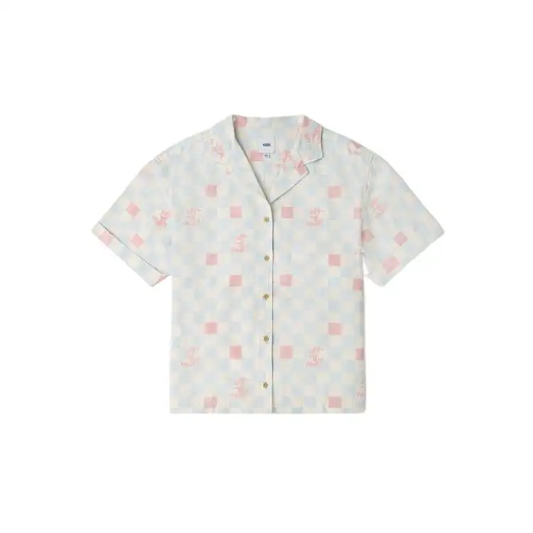 Vans Shirt Women's Pink Blue Multicolor