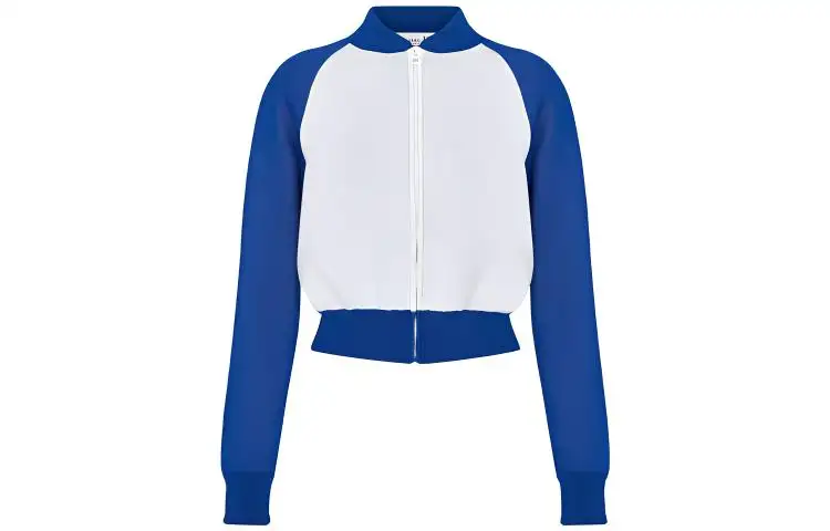 DIOR Quarterly New Products Jackets Women's Blue Square Collar Moderate Pilot