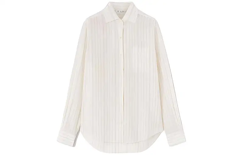 Loro Piana Shirts Women's Beige Lapel Moderate Other