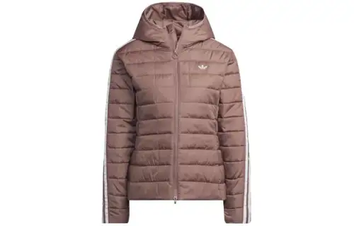 Adidas Originals Hooded Premium Slim Jacket Jackets & Coats Women's Brown