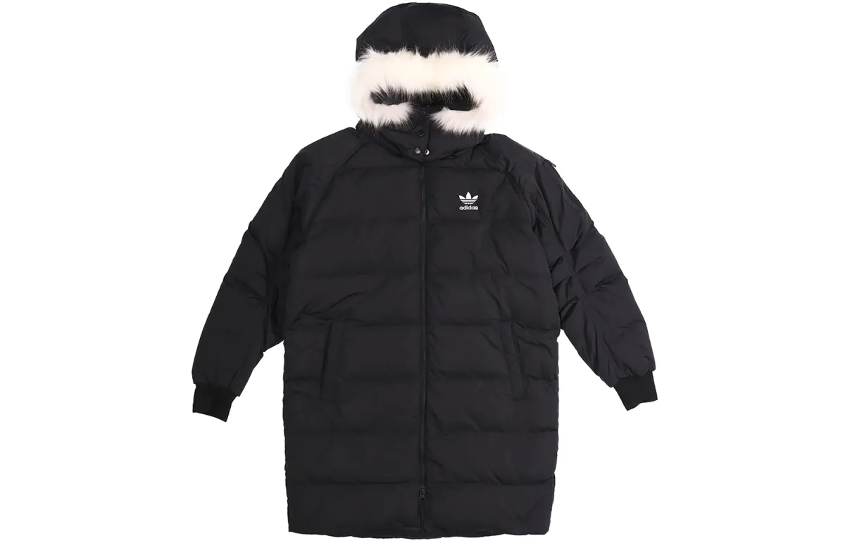 Adidas Originals Down Jackets Women's Hooded Moderate Straight Fit