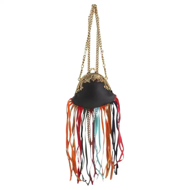 GUCCI Leather Chain Coin Purse, Crossbody Bag, Shoulder Bag Women's Black