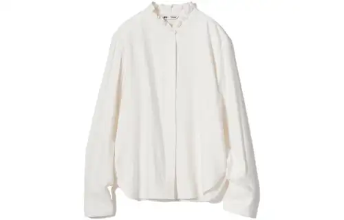 UNIQLO X CDC Shirts Women's Ivory Stand Collar Moderate Other