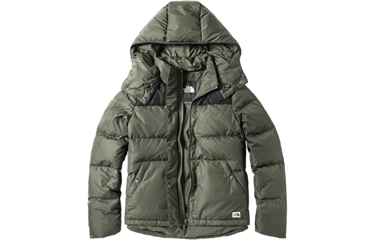 THE NORTH FACE Down Jackets Women's Green Hooded Moderate