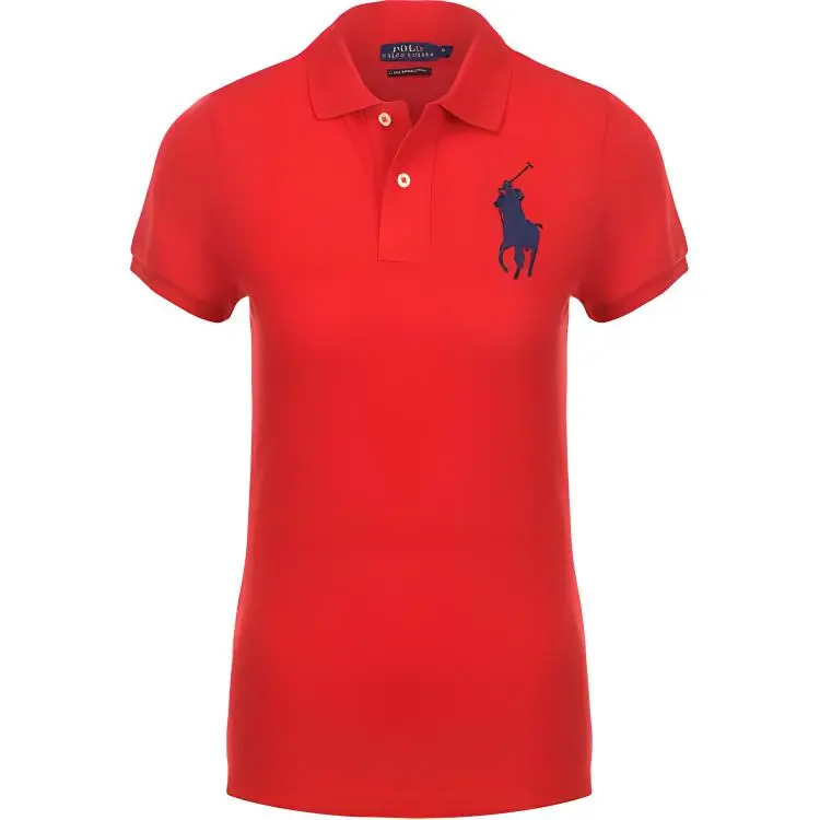 Polo Ralph Lauren Big Pony Polo Shirt Slim Fit Women's Red