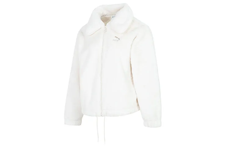 PUMA Jackets Women's White Lapel Moderate Nipped-in Waist