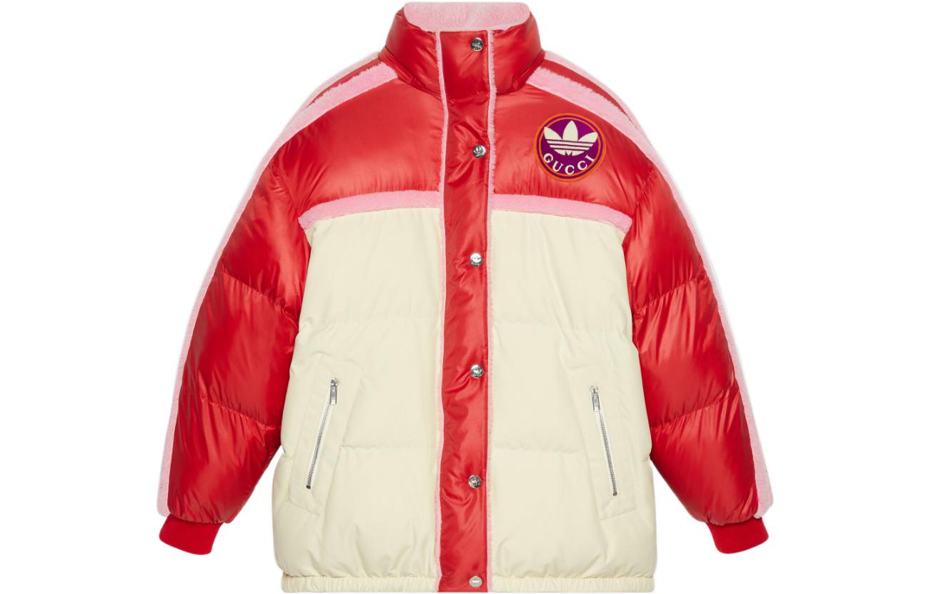 GUCCI X Adidas Reversible Bomber PinkRed/Ivory