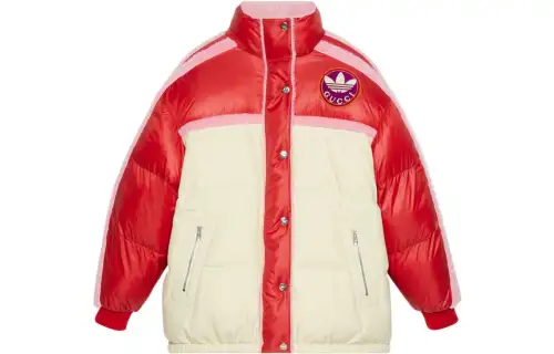 GUCCI X Adidas Reversible Bomber PinkRed/Ivory