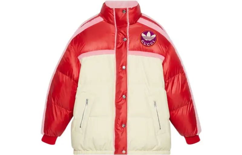 GUCCI X Adidas Reversible Bomber PinkRed/Ivory
