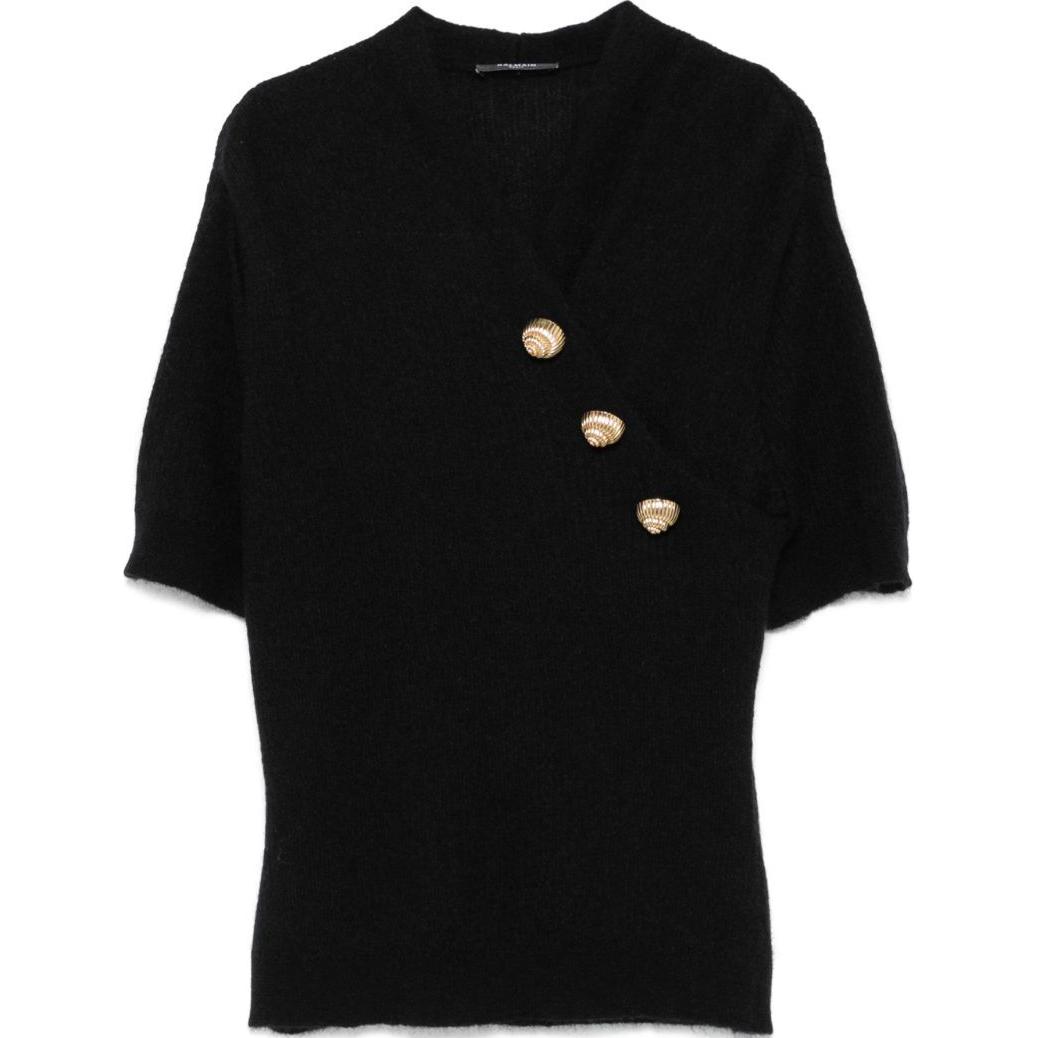Женская футболка BALMAIN VT (черная)