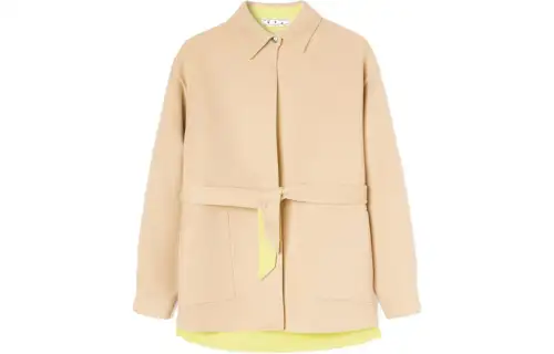 OFF WHITE Jackets Women's Ecru Lapel Moderate Other
