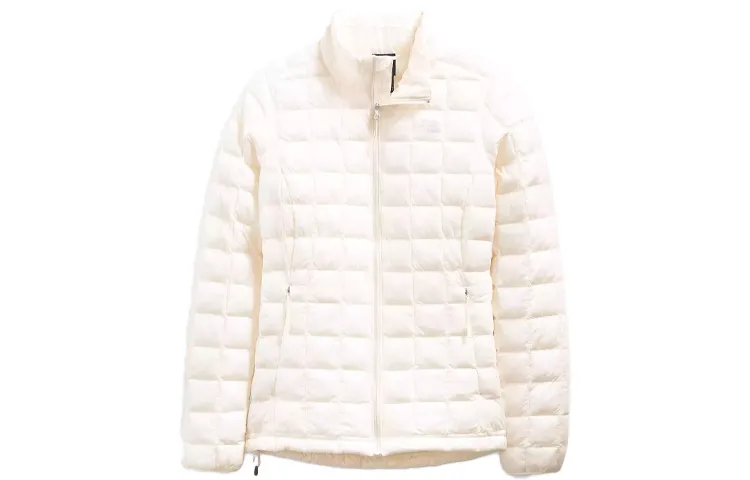 THE NORTH FACE Down Jackets Women's White Stand Collar Thin Quilted Down Jacket