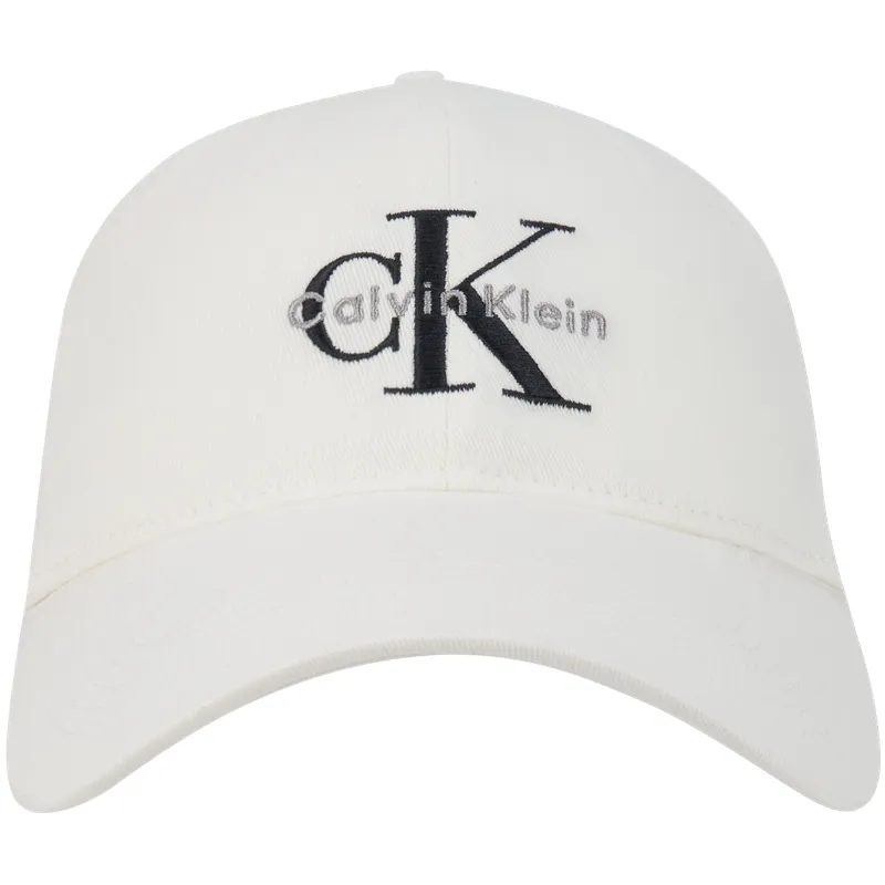 CALVIN KLEIN Cotton Baseball Caps Unisex Ivory