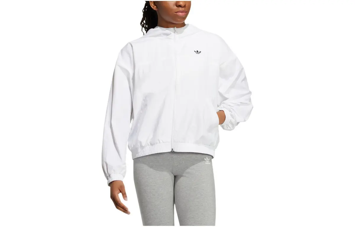Adidas Originals Jackets Women's White Hooded Moderate Other