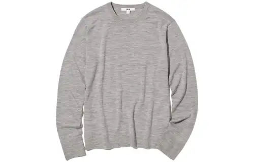 UNIQLO Knitwear Women's Smoke Gray Crew Neck Moderate Other