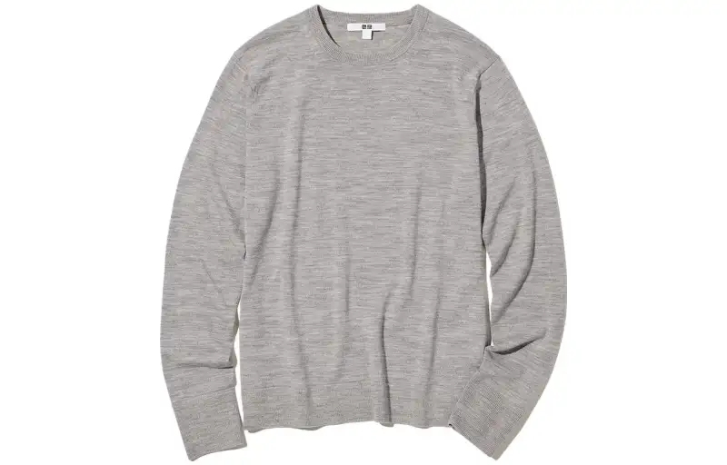 UNIQLO Knitwear Women's Smoke Gray Crew Neck Moderate Other