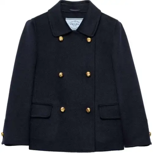 Prada Double-Breasted Long Sleeved Jacket