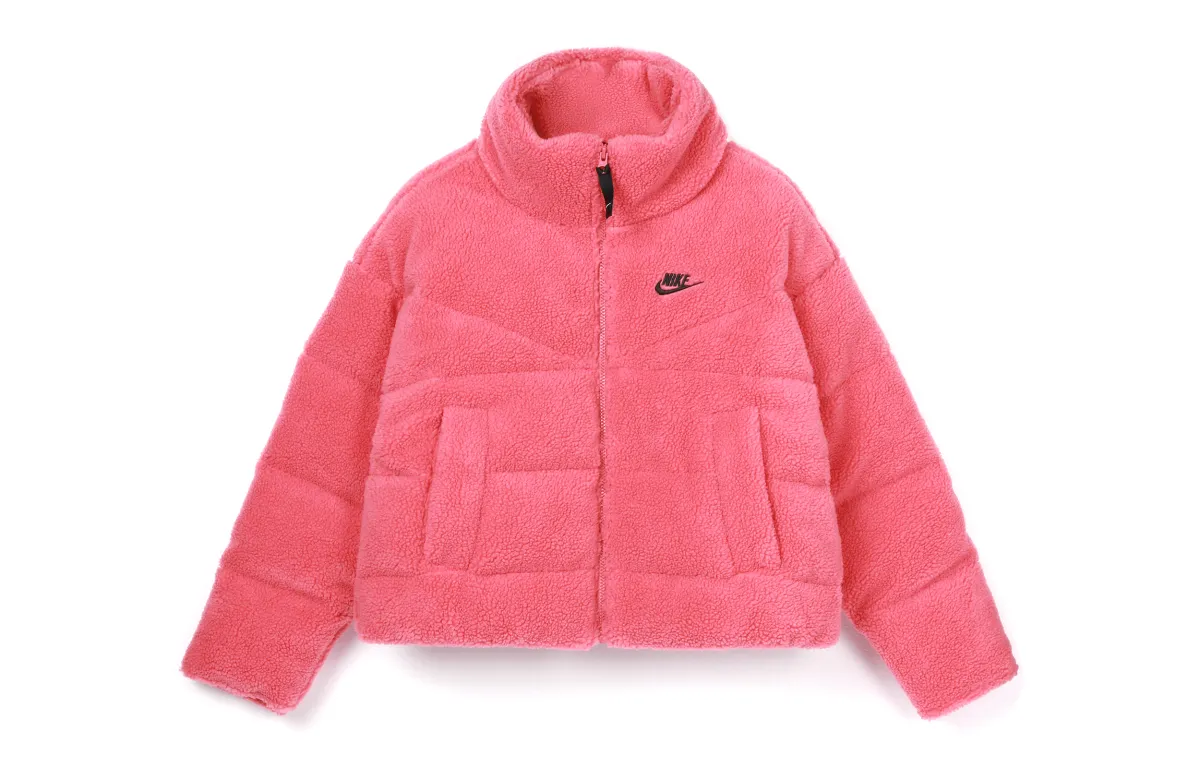 Nike Down Jackets Women's Vintage Pink Stand Collar Moderate Other