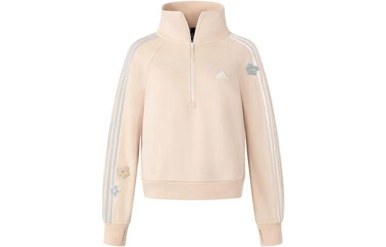 Adidas Flower 3 Stripes Sweatshirt Women's Sand Strata