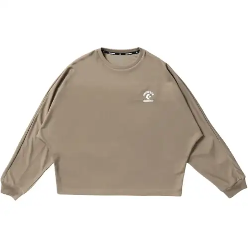 Converse T Shirts Women's Beige Crew Neck Moderate Other