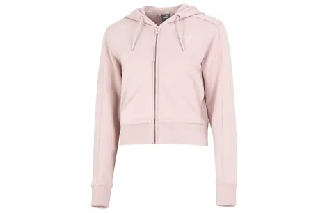 PUMA Jackets Women's Pink Hooded Moderate Straight Fit