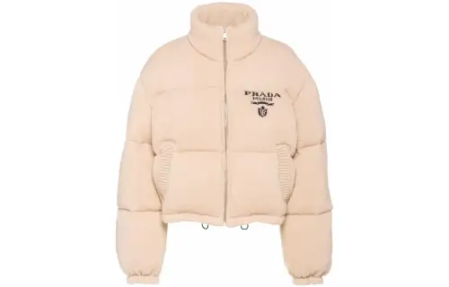 PRADA Logo detail Cashmere Padded Jacket