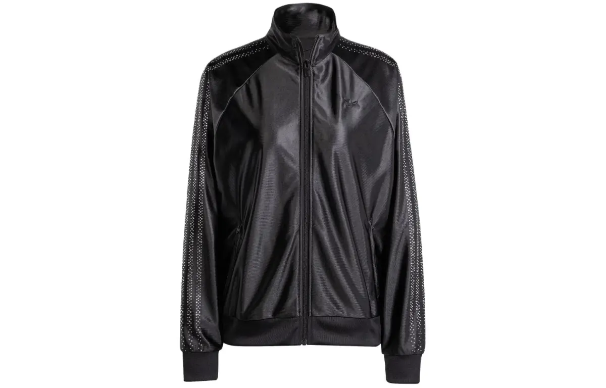 Adidas Originals Embed Three Stripes Track Top Jackets & Coats Women's Black
