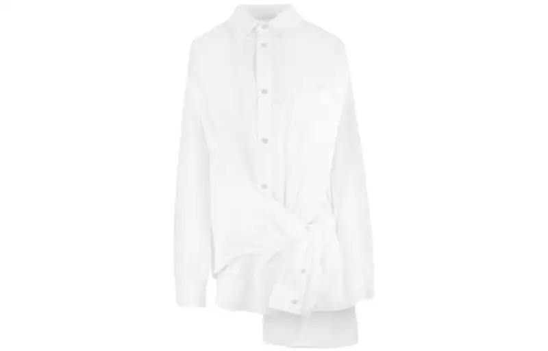 Balenciaga Asymmetric Knot Detailed Long Sleeved Shirt