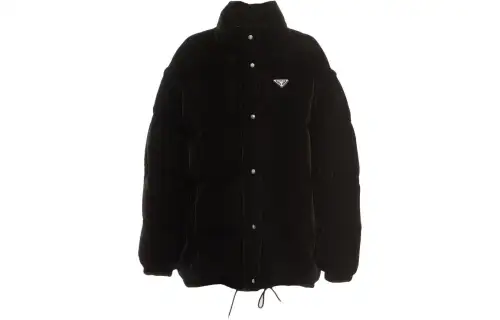 convertible velvet down jacket