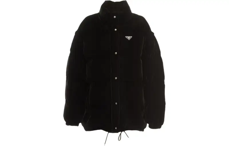 convertible velvet down jacket