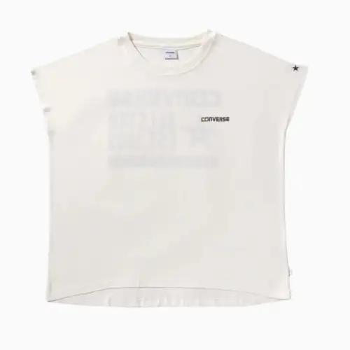 Converse T Shirts Unisex Ecru Crew Neck Moderate