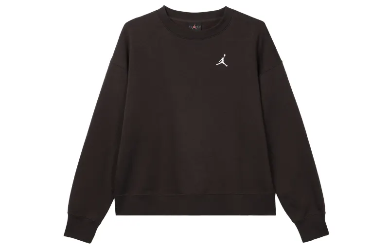 Jordan Sweatshirts Women's Velvet Brown Crew Neck Thickened Regular