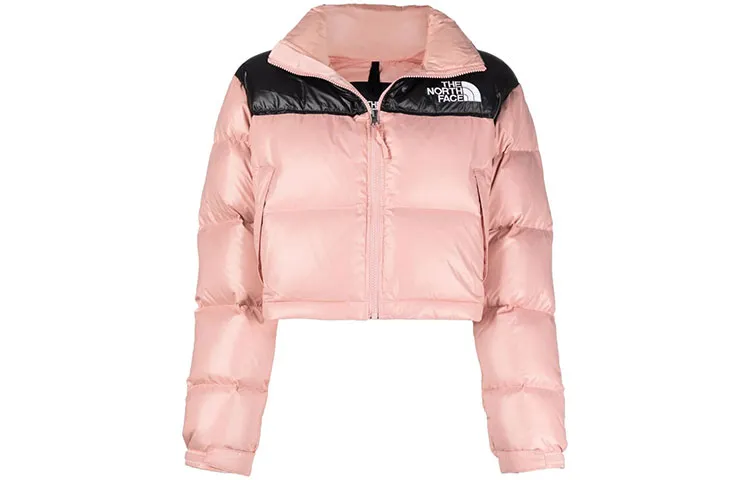THE NORTH FACE Women'ss Nuptse 700 Fill Short Jacket Rose Tan