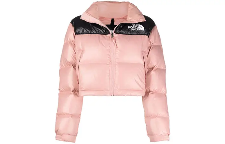 THE NORTH FACE Women'ss Nuptse 700 Fill Short Jacket Rose Tan