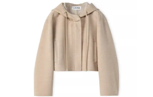 LOEWE Jackets Women's Beige Hooded Moderate Other